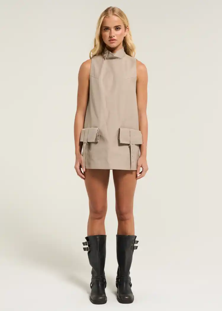CARGO POCKET MINI DRESS | OPEN YY | BNTO CARGO POCKET MINI DRESS | OPEN YY | BNTO