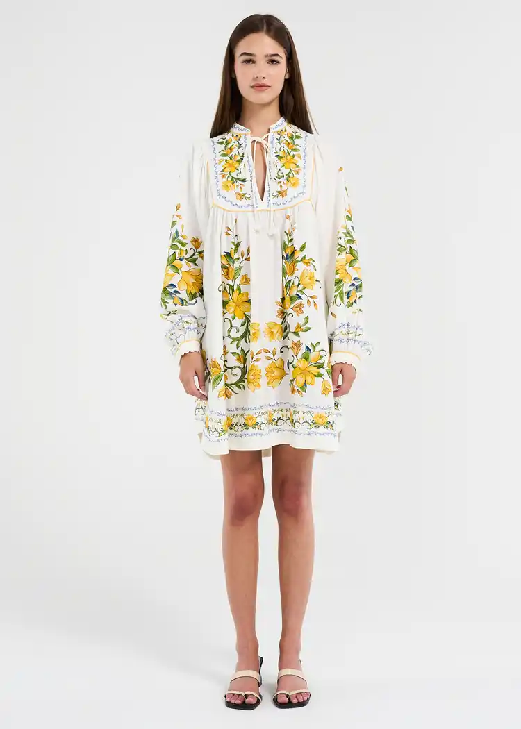 SICILY OFF-WHITE MINI DRESS | FARM RIO