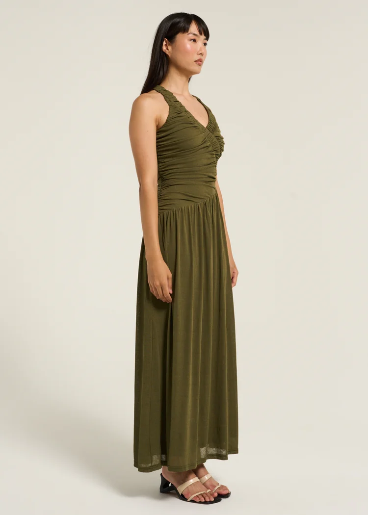 sovere green dress Sovere Molten Maxi Dress in Green – Coco & Lola main image 0