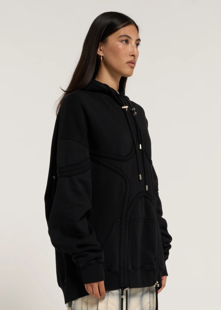 STAR HOODIE IN BLACK | Collina Strada | BNTO