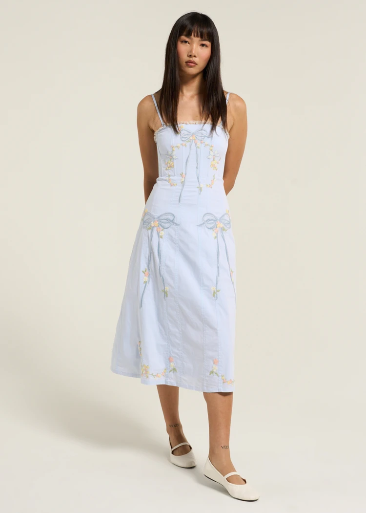 ワンピース ANDMARY Noah baby ribbon dress BABY BOWS PATCHWORK MIDI DRESS | For Love & Lemons | BNTO