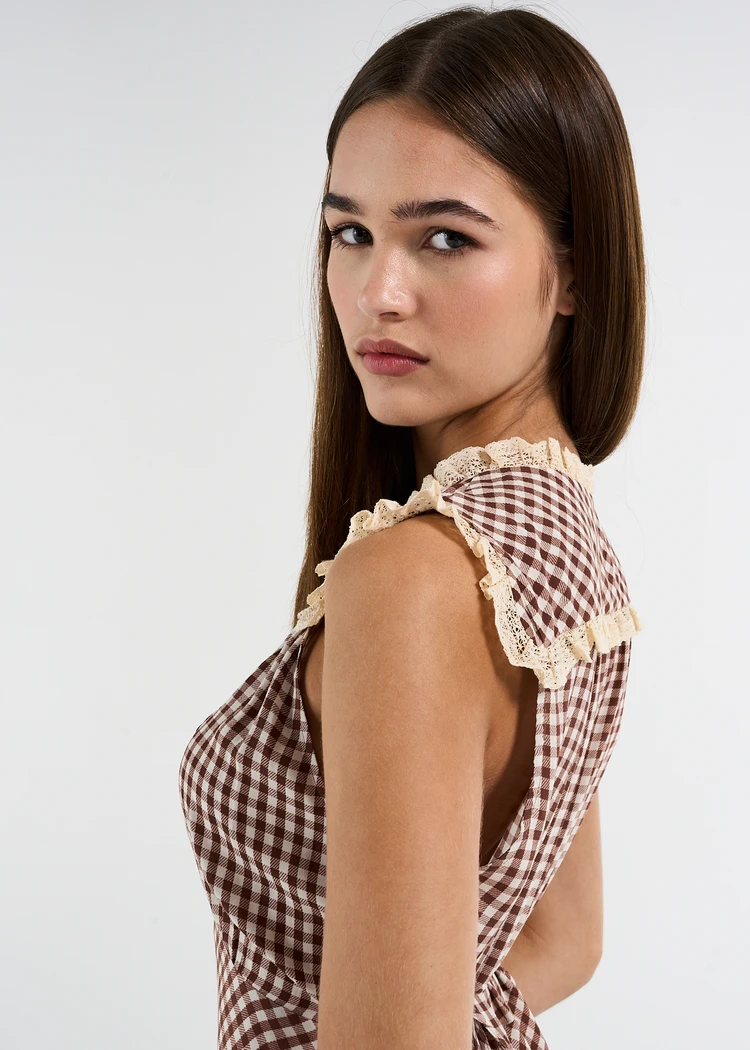 rixo dresses brown thomas RIXO Evie Antelope Spot Dress