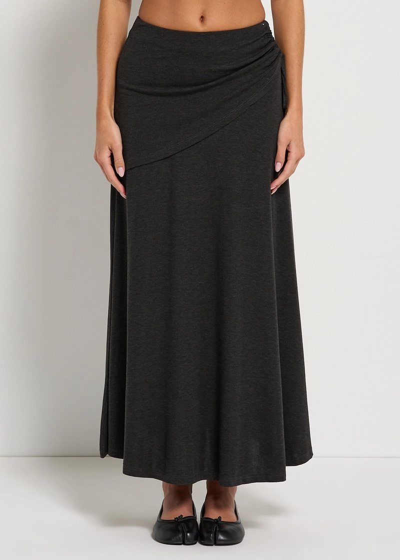 EAMES KNIT SKIRT IN CHARCOAL