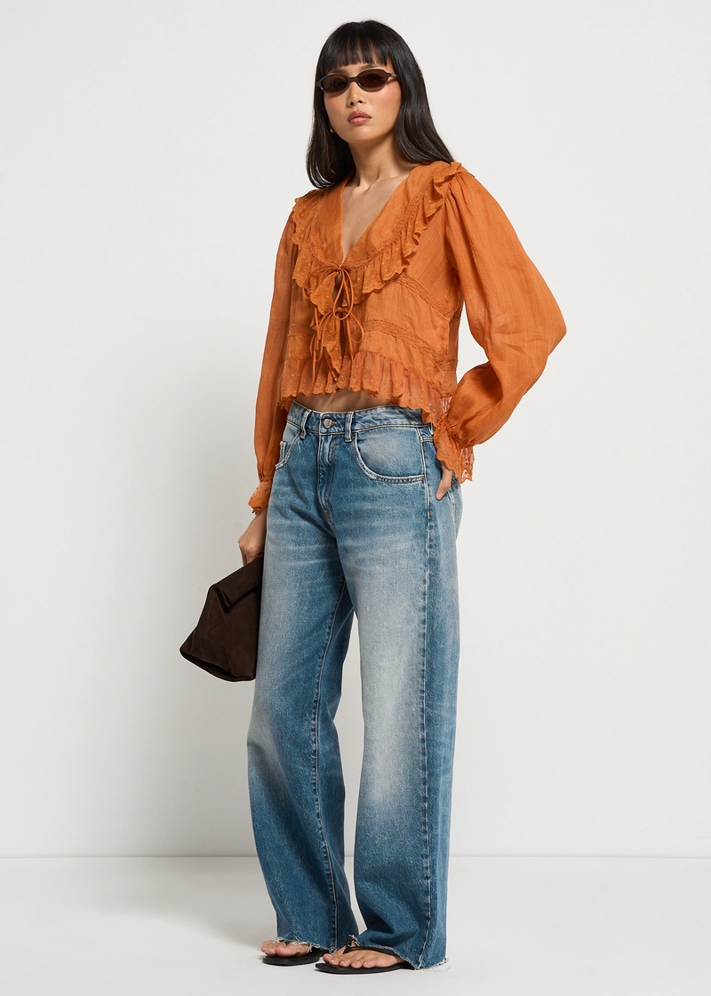 SABINE BLOUSE IN ORANGE